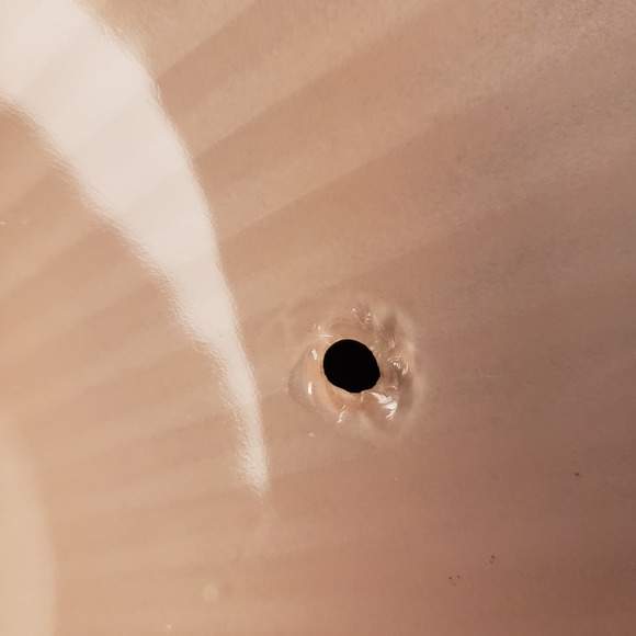 Vintage Art Deco Pink Glass Macbeth Evans Petalware Glass Ceiling Light Shade - Picture 5 of 8